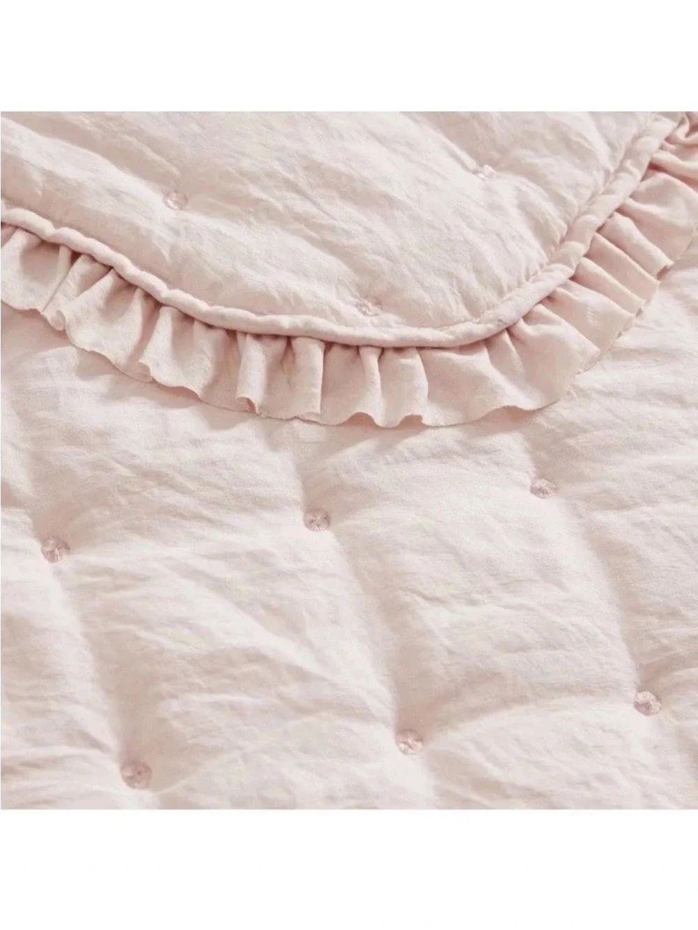 Laura Ashley Hailee Pink Full/Queen Ruffle Quilt Set 3-Piece NWT